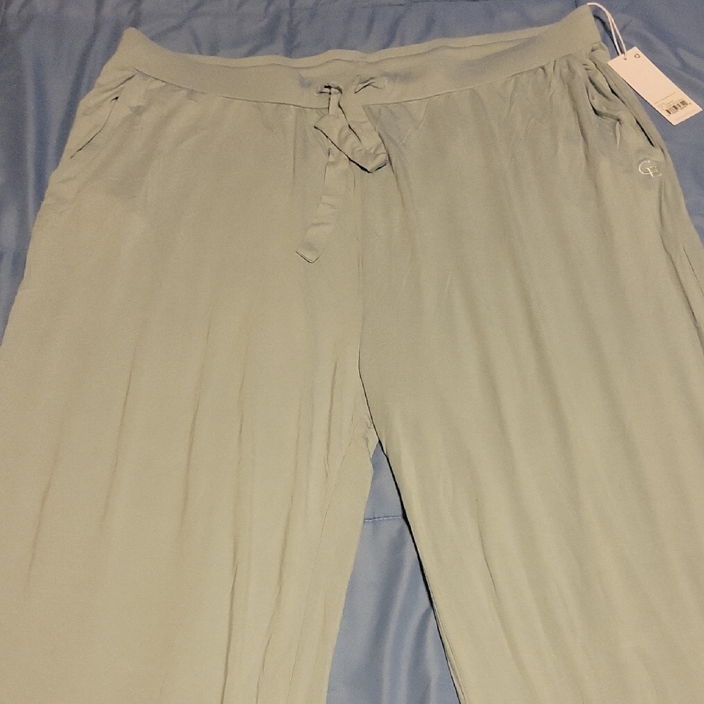 Cozy Earth NEW With Tags Women's Bamboo Stretch Knit Pant Powder Blue XXXL
